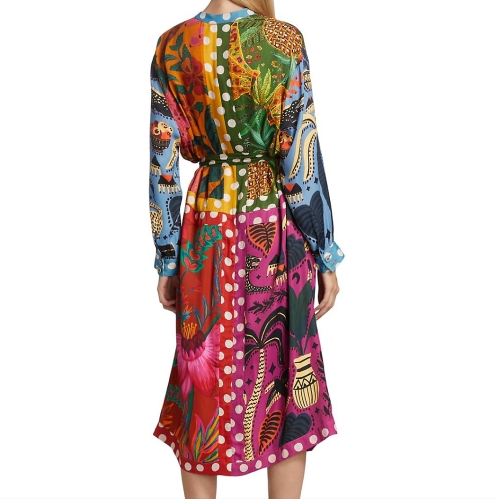 Farm Rio Earth Rainbow Shirtdress - Picture 2 of 14